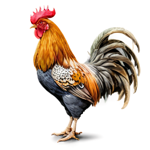 a rooster in a German military uniform - icon | sticker