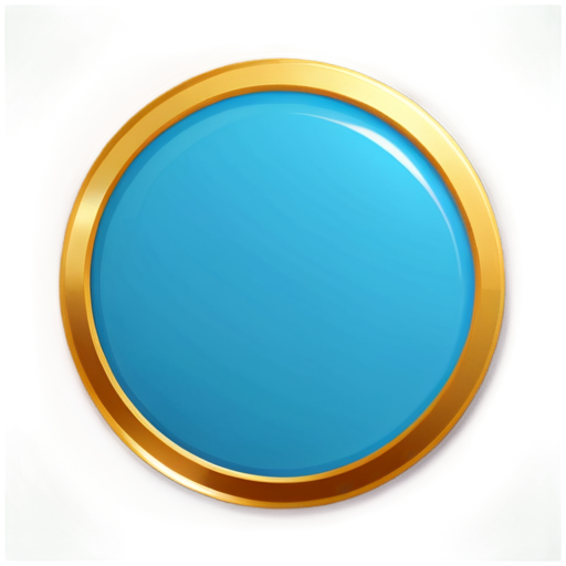 on the center big light blue color circle with gold outline - icon | sticker