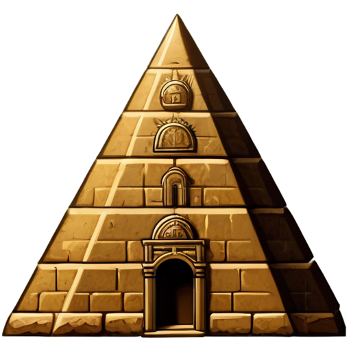 medieval pyramid icon - icon | sticker