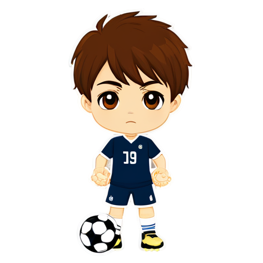 Penalty football kicker - icon | sticker