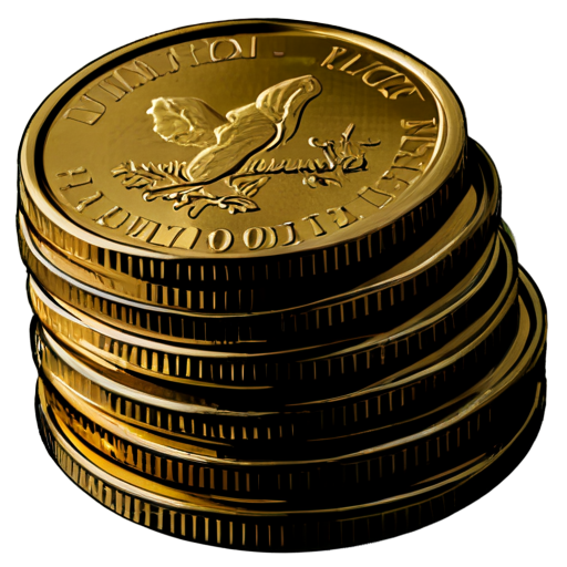 dollar gold coins stacked - icon | sticker