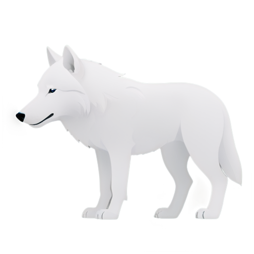 white wolf - icon | sticker