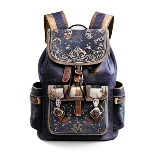 medieval open backpack - icon | sticker