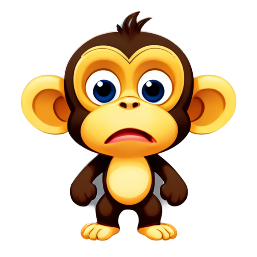 scared monkey - icon | sticker