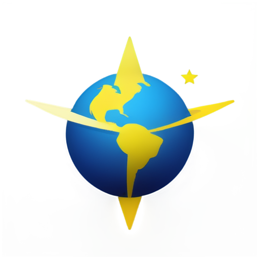 Logo for Telegram bot. The background depicts a globe symbolizing international trade and information exchange. Above the globe is a glittering mosaic that represents the complexity of algorithms and data analysis. In the center of the logo is the acronym "USM" surrounded by stars symbolizing accuracy and high level of predictions. Overall, the logo conveys a modern and innovative image - icon | sticker