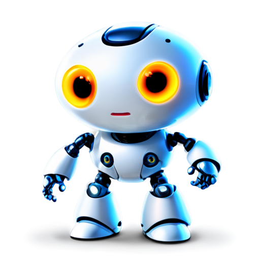 Cartoon stars highlight the characteristics of artificial intelligence - icon | sticker