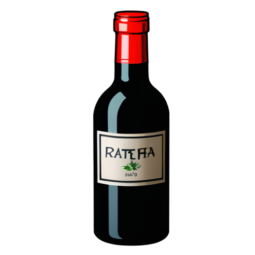 Ratafia, Bottle of vine, Drink, Simple, Minimalist, Cool, no color - icon | sticker