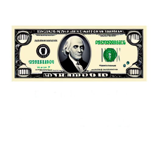 Dollar bill and donate inscription on it - icon | sticker