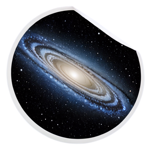 spiral galaxy milky way black and white - icon | sticker