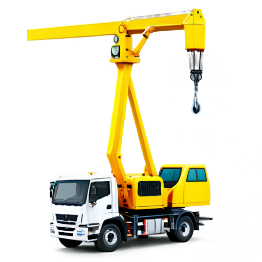 Aerial platform, Truck crane, Manipulator 3 different vehicles - icon | sticker