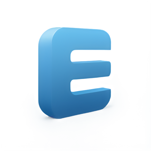 blue alphabet “F” with a ship - icon | sticker