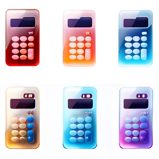 glass calculator icon - icon | sticker