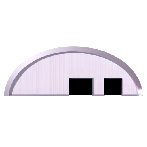 arched hangar - icon | sticker