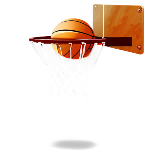 Basketball rim with ball and with inscription OrdaHoops - icon | sticker