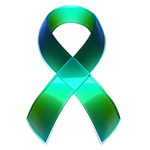 Green ribbon that gives healing - icon | sticker