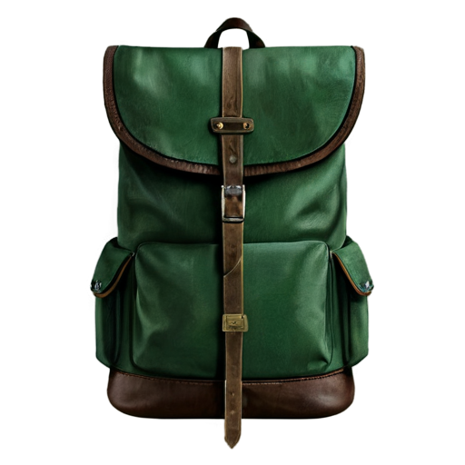 medieval backpack with green arrow coming out of it - icon | sticker