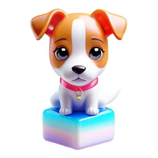 jack russel terrier with sugar - icon | sticker