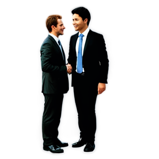 2 men in business suits shaking hands. Верхняя часть тела - icon | sticker