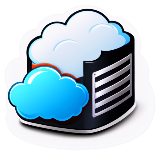 Personal Cloud and Network Server Logo - icon | sticker