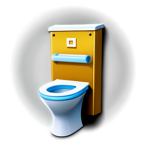 generate toilet icon with frame - icon | sticker