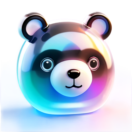 Realistic wool bear head avatar - icon | sticker