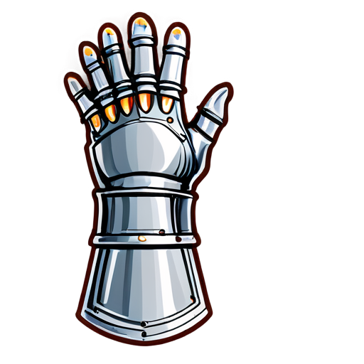 knight hand gauntlets outline icon - icon | sticker