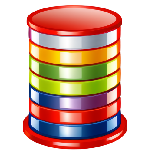 multi colored database - icon | sticker