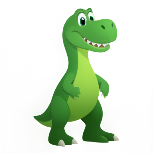 a green dinosaur salesman - icon | sticker