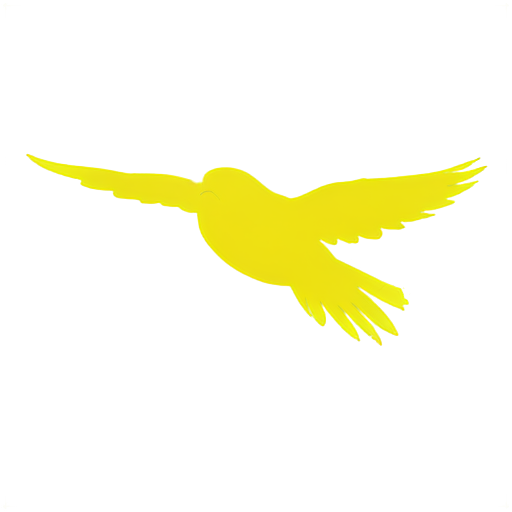 Yellow Falcon flying - icon | sticker