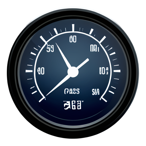 Pressure gauge, flat design - icon | sticker