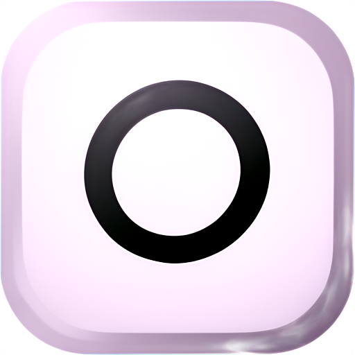 Draw a monochrome icon of a disk phone handset framed by a square frame with torn corners. - icon | sticker