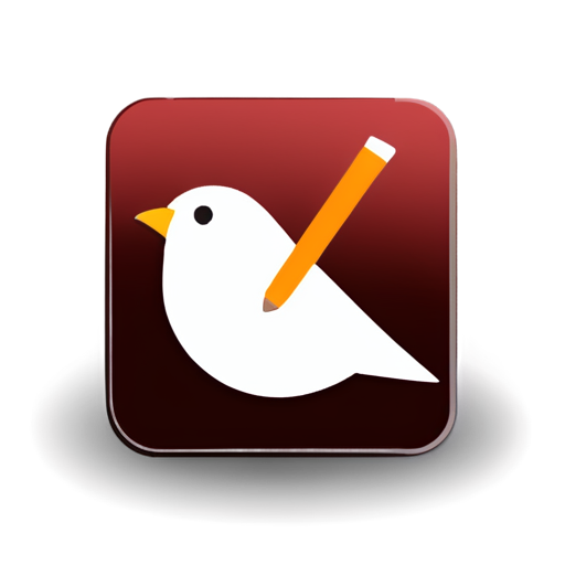 a todo list icon contains shap of a bird's eye,made up by simple lines - icon | sticker