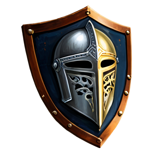 Knight Shield and a helmet - icon | sticker