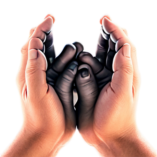 animated dark hands praying - icon | sticker