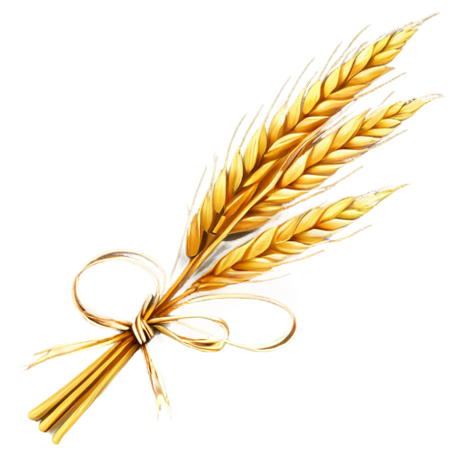 Wheat Sheaf, Protective Symbol, Golden Grains, Rustic Design, Divine Harvest, Sacred Crop - icon | sticker