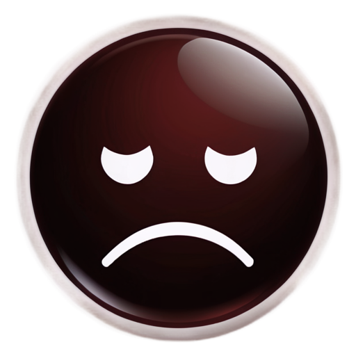 red frown face icon - icon | sticker