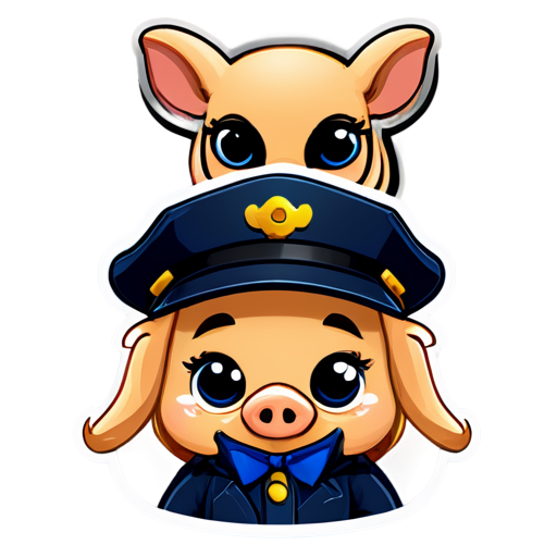 a logo for a detective agency named 'The 3 Pigs Mystery' - icon | sticker