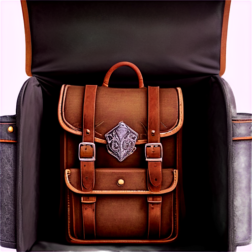 medieval open backpack - icon | sticker