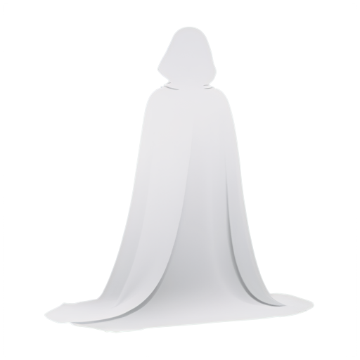 Need an icon with a transparent background. On the background cloak. It should be readable on both white and black background, ie have a black and white stroke - icon | sticker