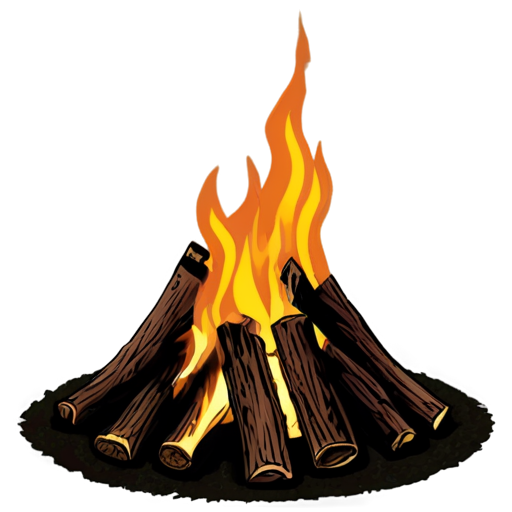 medieval bonfire - icon | sticker