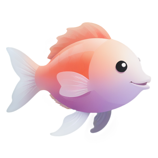 a cute lively fish - icon | sticker