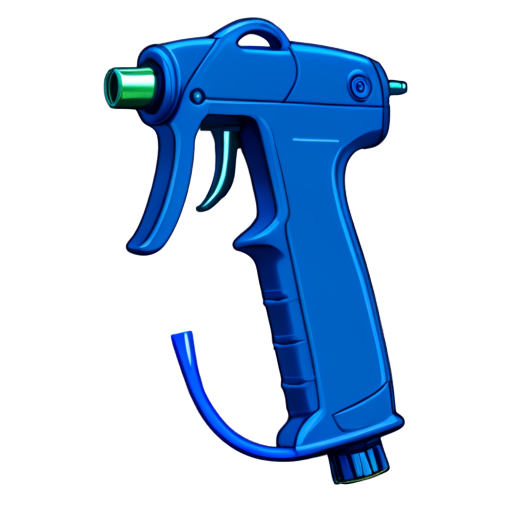 blue sprayer, side view, lineart - icon | sticker