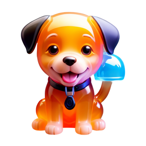 A happy dog plumber - icon | sticker