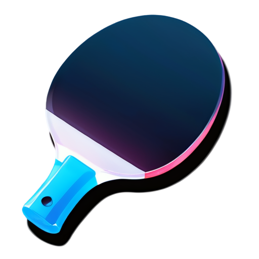 a ping pong racket, colorized, flat style - icon | sticker