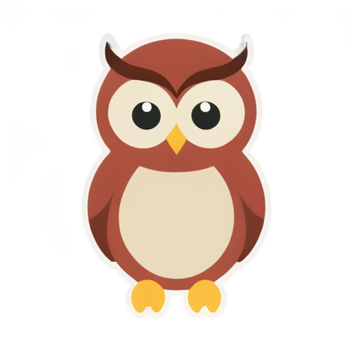 owl scientist - icon | sticker