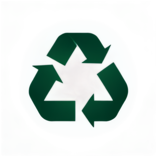 logo for paper recycling, environmental direction, green color - icon | sticker