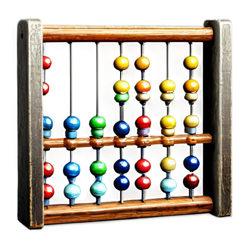 medieval colorful abacus - icon | sticker