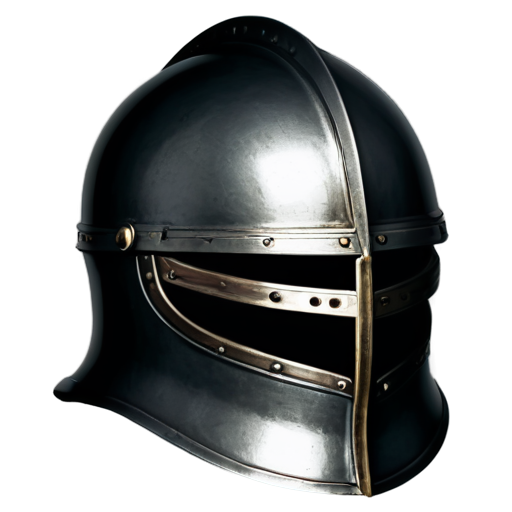 Simple poor medieval plate helmet - icon | sticker