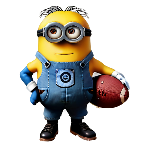 Minion with an american football - icon | sticker