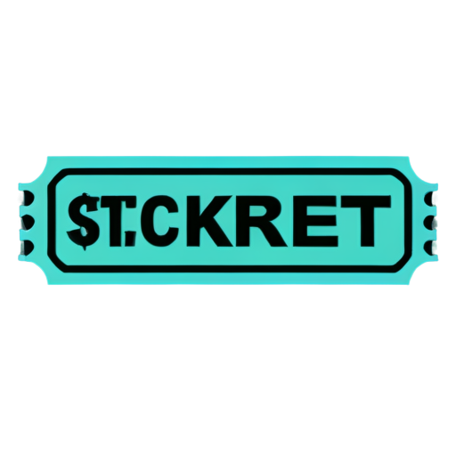 outlined flat icon means ticket - icon | sticker